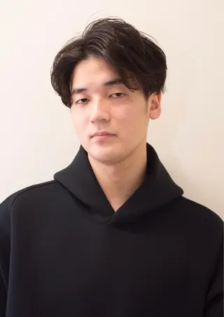ミディアム メンズ 千葉 慎也のヘアスタイル