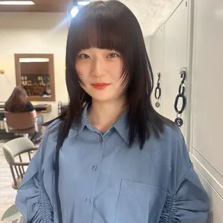 ミディアム カラー 高橋 みく/ minim 暖色のヘアスタイル