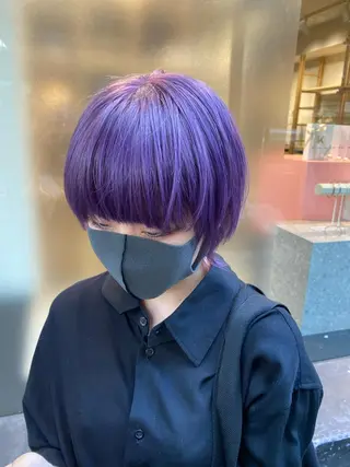 ショート カラー laff 新宿所属・ボブ/ケアパーマ/ レイヤー/縮毛矯正のヘアスタイル