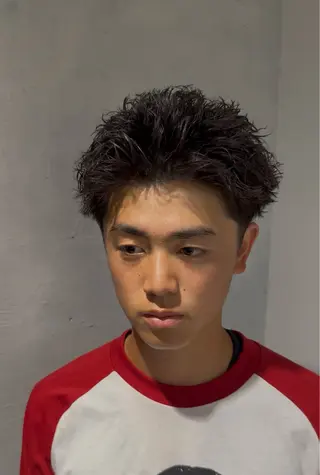 ショート メンズ SALOWIN梅田茶屋町North店所属・岡田/メンズ特化/パ ーマ&ショートのプロのヘアスタイル