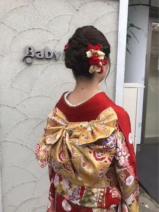 セミロング ヘアアレンジ Baby Step ウエノのヘアスタイル