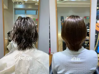 ショート パーマ 縮毛矯正/レイヤー /ひかるのヘアスタイル