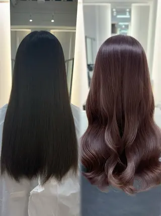 ロング カラー パーマ 韓国ヘア/韓国風 パーマ/kazueのヘアスタイル