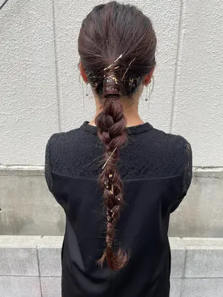 ヘアアレンジ さの あやねのヘアスタイル