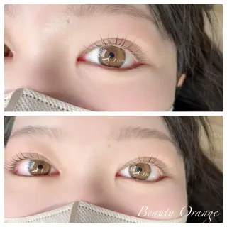 マツエク・マツパ ﾋﾞｭｰﾃｨ オレンジのマツエク・マツパデザイン