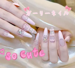 ネイル By moonネイル 🌷ワンホン/韓国風のネイルデザイン