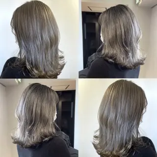 ミディアム カラー 松井那津子 /ハイライトブリーチのヘアスタイル