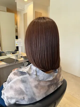 ミディアム カラー 長谷川 愛海のヘアスタイル