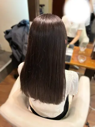 セミロング カラー 梅原 姫🍬🐰のヘアスタイル