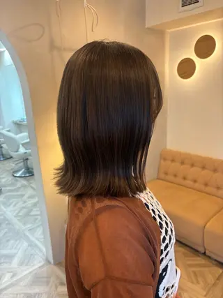 ミディアム カラー ミルクティ/ピンク/ レイヤー/yuriaのヘアスタイル