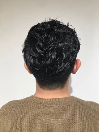 ショート パーマ メンズ 高橋 英彦のヘアスタイル