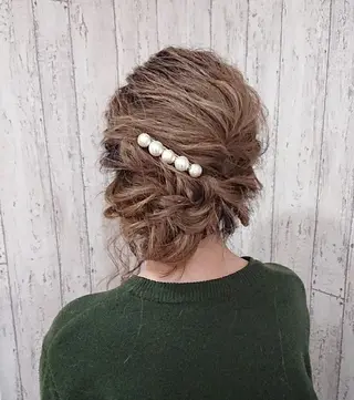 ヘアアレンジ エクステ/TARKY 編み込みエクステのヘアスタイル