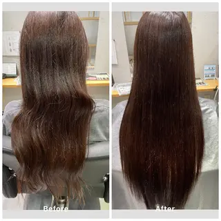 ロング ハモチユウゴ 髪質改善/縮毛矯正のヘアスタイル