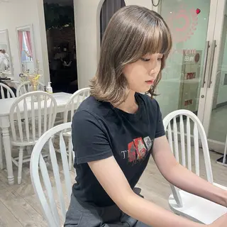 ミディアム カラー Maisie所属・ヘアアレンジ/ 暖色🩵hazukiのヘアスタイル