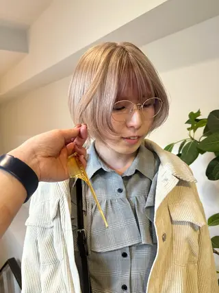 ショート カラー キッズ ネイル マツエク・マツパ アイブロウ Cinq所属・ハイライト🌟/ ボブ/豊田のヘアスタイル