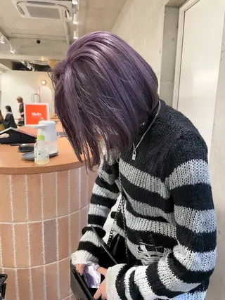 ショート カラー ヘアアレンジ ミニボブ/ブリーチ 🌈MISATOのヘアスタイル