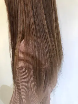 カラー ブリーチカラー🎀 韓国風/寺門美優のヘアスタイル