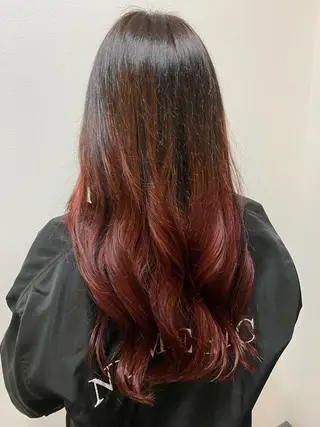 セミロング カラー 北山 なるみのヘアスタイル