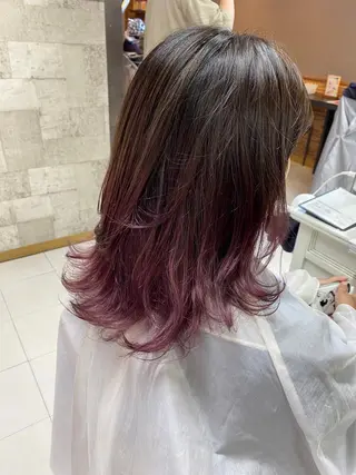 セミロング カラー 🕶️佐藤 海李🐏のヘアスタイル