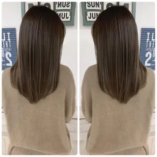 ミディアム カラー 京都大人女性ショート 徒歩1分/秋山のヘアスタイル