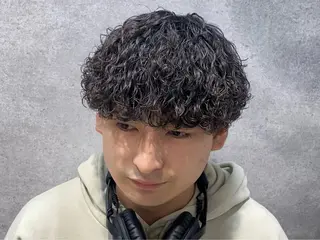 ショート カラー パーマ メンズ 因幡 颯のヘアスタイル