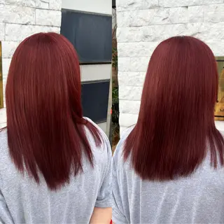 カラー ブリーチ/暖色カラー 宮城陽日のヘアスタイル