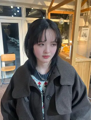 ミディアム カラー chikashitsu所属・Junmi/ﾁｶｼﾂ /堀江のヘアスタイル