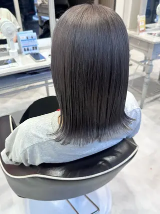 セミロング カラー 💘韓国カラー💘 クルミのヘアスタイル