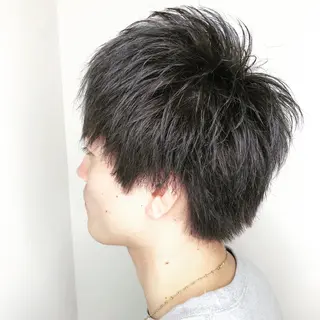 ショート カラー メンズ メンズヘア特化 崎田 成人のヘアスタイル