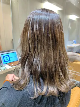 セミロング カラー 縮毛矯正×艶カラー /中村勇太のヘアスタイル