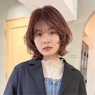 ミディアム カラー ボブ/レイヤー 🌟梅田盛一🌟のヘアスタイル