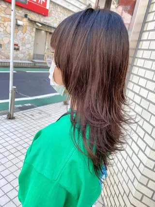 ロング カラー パーマ 韓国風スタイル 🍓MIZUKI🍓のヘアスタイル