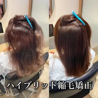 セミロング パーマ ブリーチ縮毛矯正/ デサキ ショウヘイのヘアスタイル