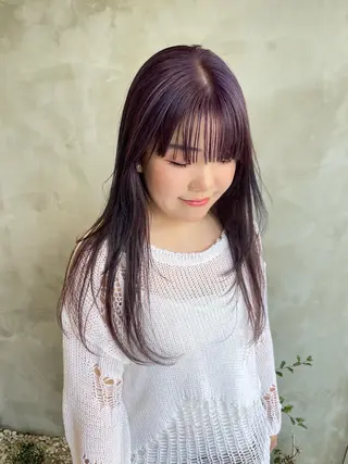 ロング カラー 山田 遥のヘアスタイル