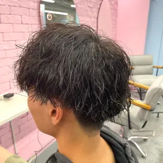 パーマ メンズ メンズ特化/パーマ/ ブリーチ/福島 千颯のヘアスタイル