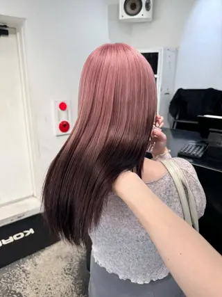 ロング カラー ヘアアレンジ 艶ハイトーン/ヘア アレンジAYAKAのヘアスタイル