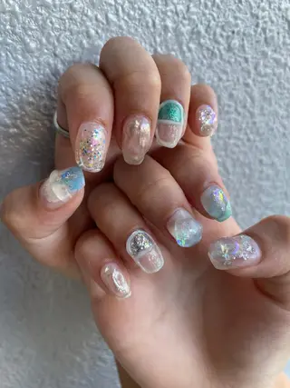 ロング カラー ヘアアレンジ キッズ ネイル マツエク・マツパ 福田 加奈のネイルデザイン