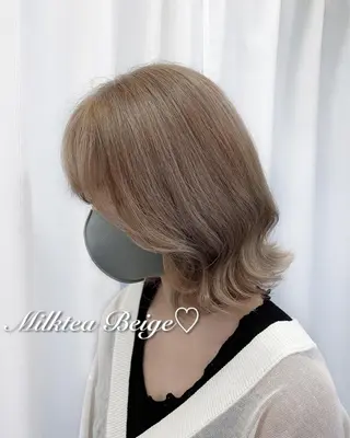 ミディアム カラー 韓国ヘア🤍髪質改善 🇰🇷AKANEのヘアスタイル