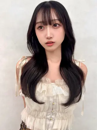 ロング カラー 暖色/くびれヘア/ Misakiのヘアスタイル