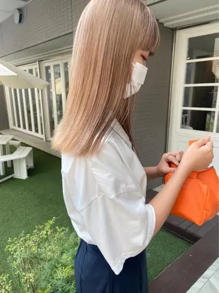 ロング カラー ネイル 𝗺𝗶𝗸𝘂♡ 似合わせ🎀のヘアスタイル