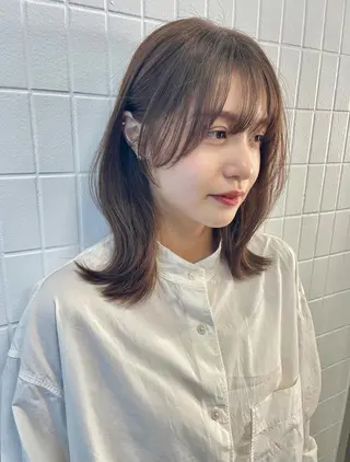 ミディアム カラー カラー/レイヤー/ 髪質改善/PAAQのヘアスタイル