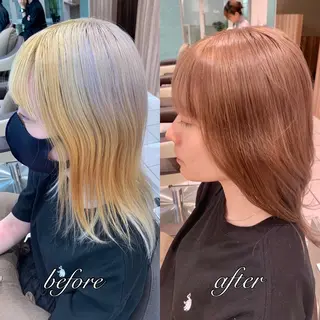 セミロング 《褒められる》 透明感カラー/小嶋のヘアスタイル