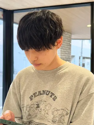 ショート パーマ メンズ 艶カラー/暖色カラー /透明感/ryutoのヘアスタイル