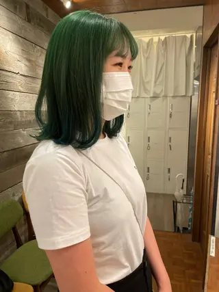 ミディアム カラー レイヤー/ボブ/ 顔周り/yukinaのヘアスタイル