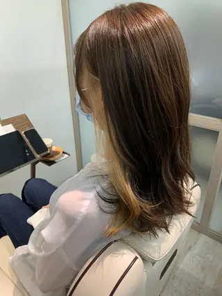 セミロング 髪質改善×艶カラー Haruのヘアスタイル