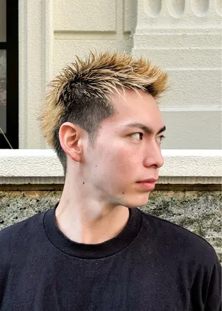 ショート カラー メンズ DAD　BARBERSHOP所属・三宮メンズカット ヨシイッキのヘアスタイル