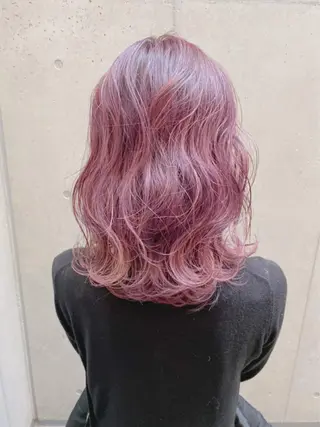 セミロング カラー ヘアアレンジ ブリーチ縮毛矯正/ デサキ ショウヘイのヘアスタイル