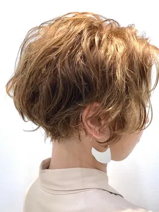 ショート カラー パーマ ショートヘア相談所✨ 澤里大のヘアスタイル