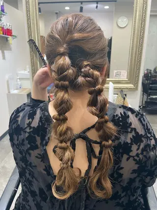 ロング ヘアアレンジ 籾木 美優のヘアスタイル