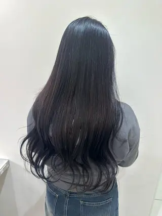 ロング カラー タイトボブ個性派カラ ーAKANEのヘアスタイル